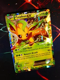 HP Pokemon LEAFEON EX Card XY GENERATIONS Set 10/83 Ultra Rare Holo#2 - Image 1