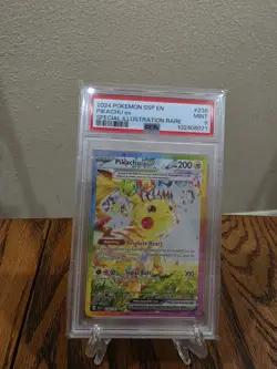 Pikachu ex 238/191 SV08 Surging Sparks PSA 9 Special Illustration Rare Holo EN - Image 1
