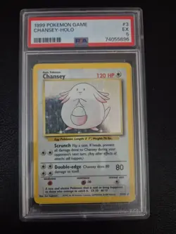 1999 Pokemon Game Chansey - Holo Base Set. Graded PSA 5 - Image 1