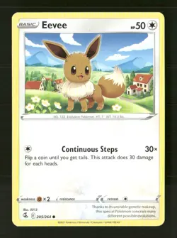 Eevee 205/264 Fusion Strike NM/M Pokemon - Image 1