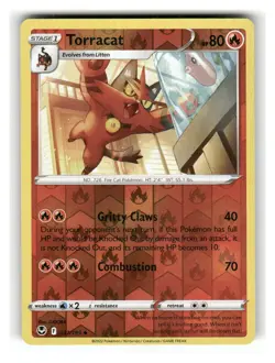 Torracat 031/195 Uncommon Silver Tempest Pokemon Reverse Holo Near Mint - Image 1