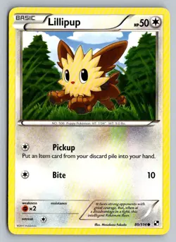 LILLIPUP 80 BLACK & WHITE POKEMON LP - Image 1