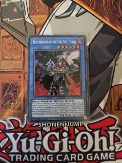 YUGIOH BROTHERHOOD OF THE FIRE FIST ELAND FIGA-EN014 SECRET 1ST ED NM - Image 1