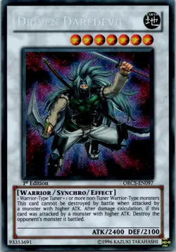 Yugioh Driven Daredevil ORCS-EN097 1st Edition Secret Rare NM - Image 1