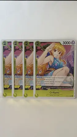 One Piece tcg: O-Nami OP06-101 OP-06 x4 EN [play set] - Image 1