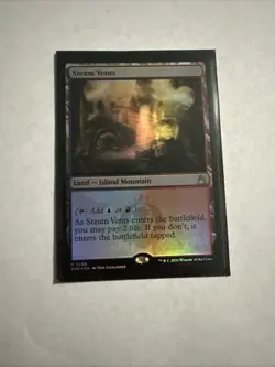 MTG Magic the Gathering Steam Vents (288/497) Ravnica Remastered FOIL - Image 1