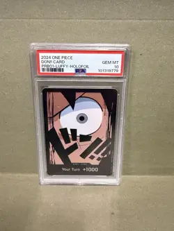 2024 One Piece PRB01 ENGLISH DON!! Card LUFFY-HOLOFOIL BLACK PSA 10 - Image 1
