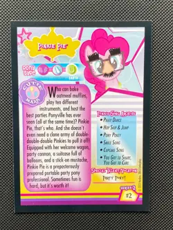 #2 Pinkie Pie MLP Series 2 Trading Card Enterplay Hasbro 2013 - Image 2