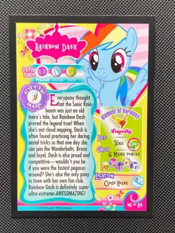 Rainbow Dash #6 of 84 MLP Series 1 Trading Card Enterplay Hasbro 2012 - Image 2