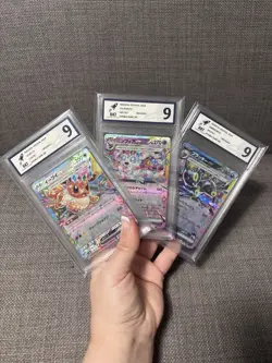 3 X Pokemon Eeveelutions Card Slabs Bundle RKT Graded 9 Eevee Umbreon Sylveon - Image 1
