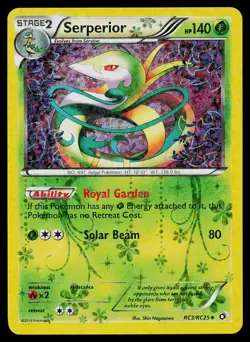 Pokemon Card Serperior RC3/RC25 Legendary Treasures: Radiant Collection Holo - Image 1