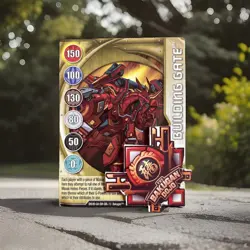 Bakugan New Vestroia Building Gate 🏅 Gold Gate Card Ser# 13/48n Maxus Dragonoid - Image 1