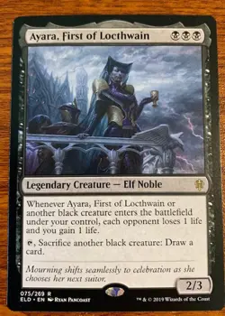 2019 MTG Wizards of the Coast Throne of Eldraine 75/269 Ayara,First of Locthwain - Image 1