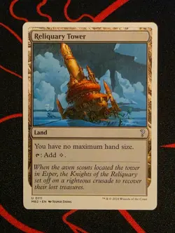 MTG Reliquary Tower (White Border) x1 Near Mint from Mystery Booster 2 - Image 1