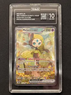 Meloetta ex 167/086 TAG 10 SV Black Bolt Special Illustration Rare Pokemon PSA - Image 1