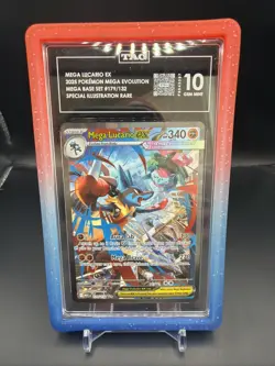 2025 Pokemon Mega Evolution 179/132 Mega Lucario EX SIR TAG 10 - Image 1