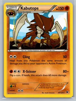 Kabutops 39/124 Rare Fates Collide Pokemon Near Mint - Image 1