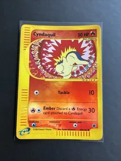 Pokemon TCG Cyndaquil Expedition Base Set 105/165 Reverse Holo LP - Image 1