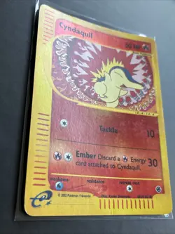 Pokemon TCG Cyndaquil Expedition Base Set 105/165 Reverse Holo LP - Image 2