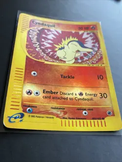 Pokemon TCG Cyndaquil Expedition Base Set 105/165 Reverse Holo LP - Image 3