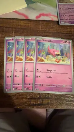 Pokemon TCG Slowpoke 057/142 Scarlet & Violet Lot of 4 English 2023 - Image 1