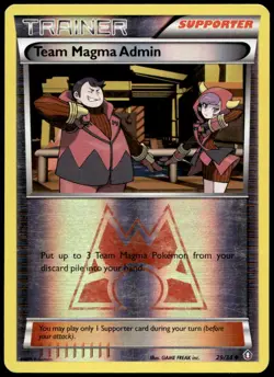 Team Magma Admin 29/34 Uncommon Double Crisis Reverse Holo Lightly Played - Image 1