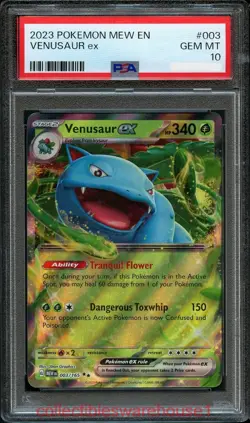 Pokemon 151 Venusaur ex 003 PSA 10 - Image 1
