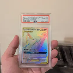 2019 POKEMON SUN & MOON TEAM UP SECRET #190 FULL ART/LATIAS & LATIOS GX PSA 10 - Image 5