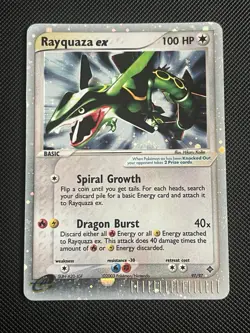 Pokemon TCG Rayquaza ex 97/97 EX Dragon Secret Rare Holo ENG 100HP - Image 1