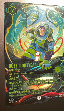 Disney Lorcana Wilds Unknown BUZZ LIGHTYEAR Jungle Ranger Iconic Foil 241/204 - Image 4