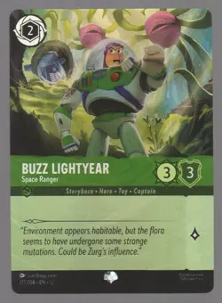 Disney Lorcana Wilds Unknown BUZZ LIGHTYEAR Space Ranger Epic Foil #211/204 - Image 1