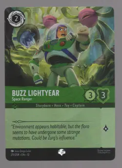 Disney Lorcana Wilds Unknown BUZZ LIGHTYEAR Space Ranger Epic Foil #211/204 - Image 3