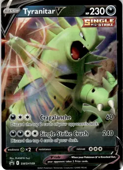 Tyranitar V Holo Promo SWSH: Sword & Shield Promo Cards SWSH109 NM - Image 1