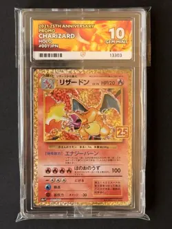 Charizard 25th Anniversary Japanese Card s8a-P 001/025 Pokemon Ace 10 Graded TCG - Image 1