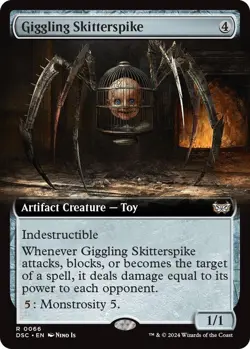 Giggling Skitterspike (Extended Art) 66 Duskmourn: House of Horror MTG NM/M - Image 1
