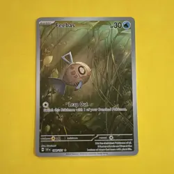 Pokemon TCG Feebas Sv08 Surging Sparks 198/191 Illustration Rare Holo 30 HP - Image 1