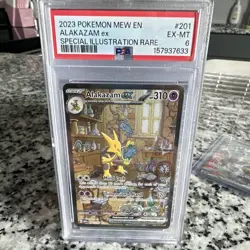 Pokemon Alakazam ex 201/165 SV 151 Special Illustration Rare Holo Eng PSA 6 - Image 1