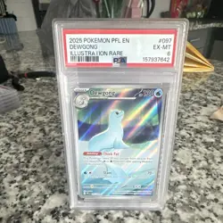 PSA 6 Pokemon Dewgong Me02 Phantasmal Flames Illustration Rare Holo EN 097/094 - Image 1