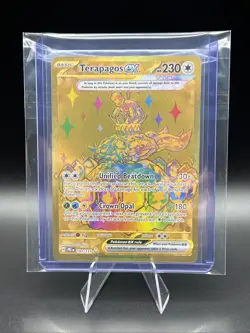 Pokemon Terapagos ex 180/131 Hyper Rare Prismatic Evolutions Gold Holo Near Mint - Image 5