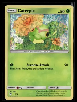 Pokemon TCG McDonald's Promos 2019 #001/012 Caterpie Confetti Holo - Image 1