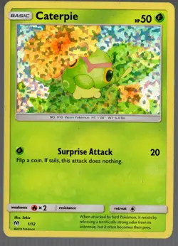 Pokemon TCG Caterpie 1/12 McDonald’s (2019) Promo Holo (English) - MP/HP - Image 1