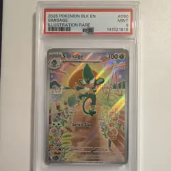 Pokemon Simisage Illustration Rare Holo PSA 9 090/086 Sv: Black Bolt 2025 - Image 1