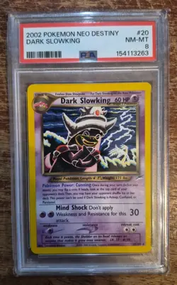 2002 Pokemon Neo Destiny Dark Slowking 20/105 PSA 8 NM-MT - Image 1