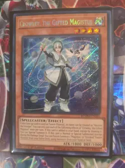 Crowley, the Gifted Magistus BLMM-EN044 1st Ed ScR Mint Yugioh - Image 1
