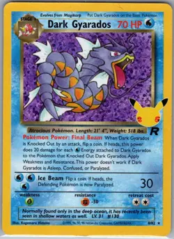 Dark Gyarados 8/82 Holo Celebrations: Classic Collection - Pokemon Card - NM - Image 1