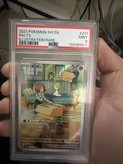 Ralts Scarlet & Violet Illustration Rare Card 211/198 Psa 9 - Image 1
