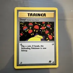 Sleep! 79/82 Team Rocket Set Pokemon Trainer Card Common - Image 1