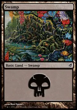 Swamp (291) -Foil Light Play MTG Lorwyn - Image 1
