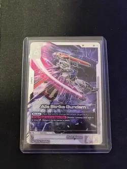Gundam Card Game Aile Strike Gundam SP ST04-001 LR+ GD04 Phantom Aria Alt Art - Image 1