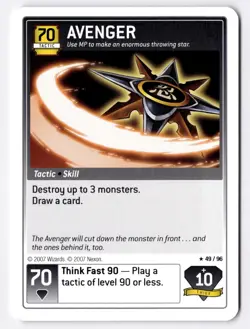 Maplestory iTCG - AVENGER 49/96 Rare Tactic Card - SET 1 - Image 1